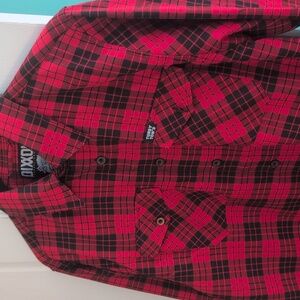NWT DIXXON FlannelRed and Black Plaid Men's Shirt